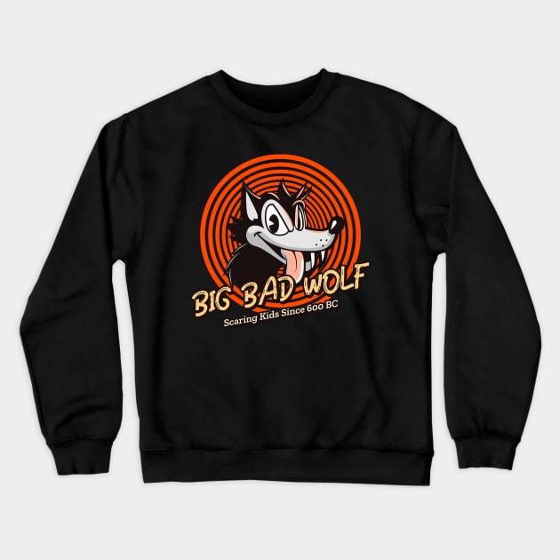 Big Bad Wolf Funny Halloween Design Crewneck Sweatshirt by Up 4 Tee